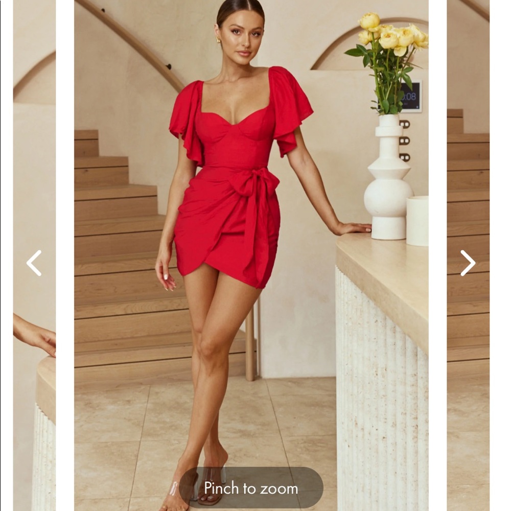Selfie Leslie Aphrodite dress US small in red